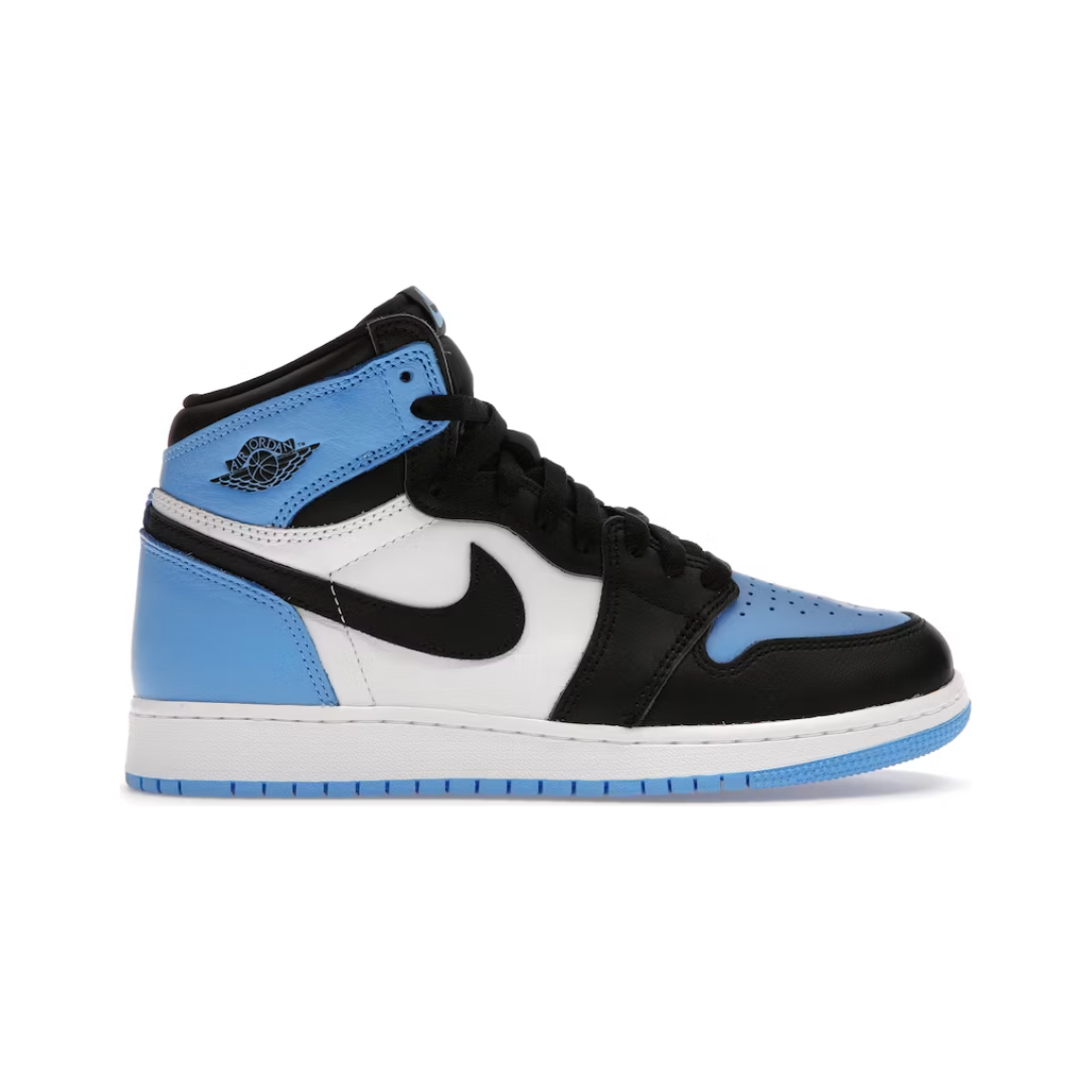 Jordan 1 Retro High OG UNC Toe (GS) by Jordan's in Shoes. Available at KershKicks for £195.00. A must-have for fans of Jordan's looking to elevate their style with this Shoes.