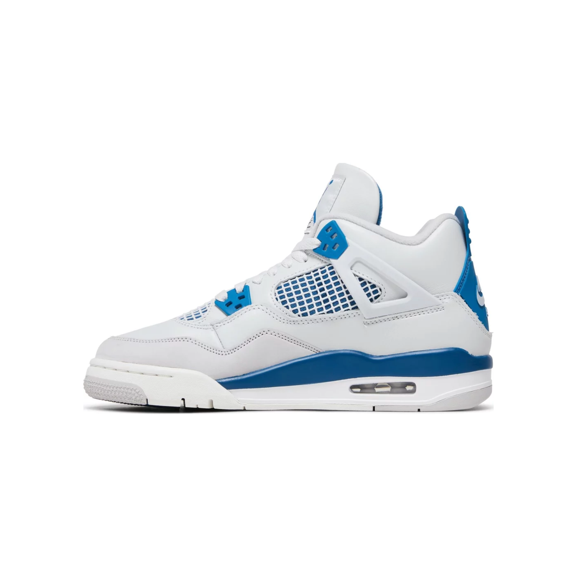 Jordan 4 Retro Military Blue (2024) (GS) by Jordan's in Shoes. Available at KershKicks for £195.00. A must-have for fans of Jordan's looking to elevate their style with this Shoes.