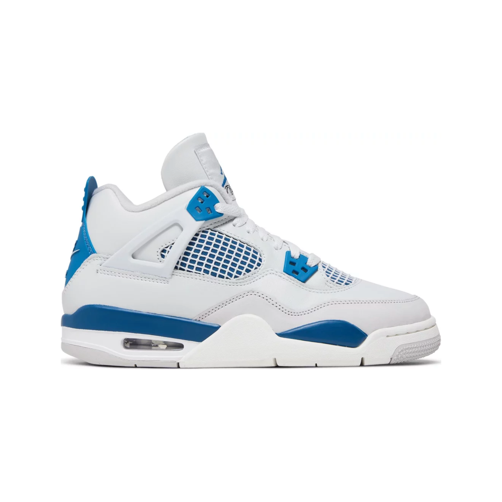 Jordan 4 Retro Military Blue (2024) (GS) by Jordan's in Shoes. Available at KershKicks for £195.00. A must-have for fans of Jordan's looking to elevate their style with this Shoes.