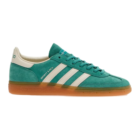 adidas Handball Spezial Sporty & Rich Green by Adidas in Shoes. Available at KershKicks for £150.00. A must-have for fans of Adidas looking to elevate their style with this Shoes.