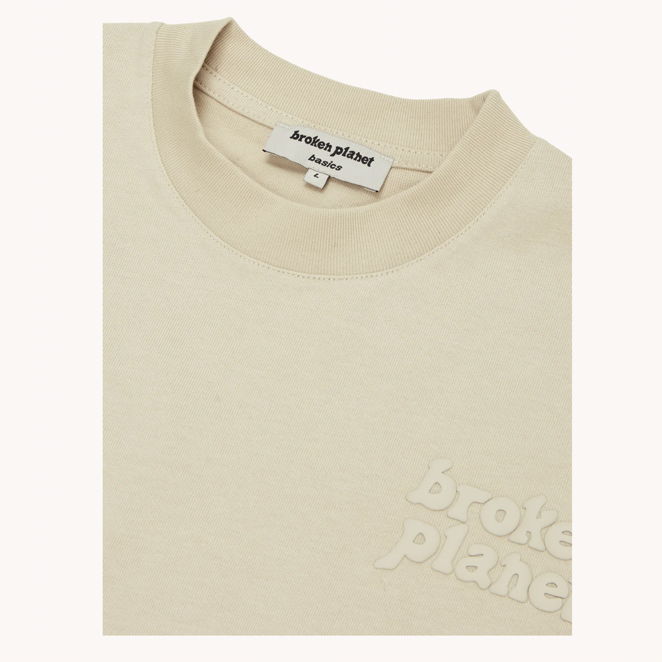 Broken Planet Market Basics T-Shirt Bone White