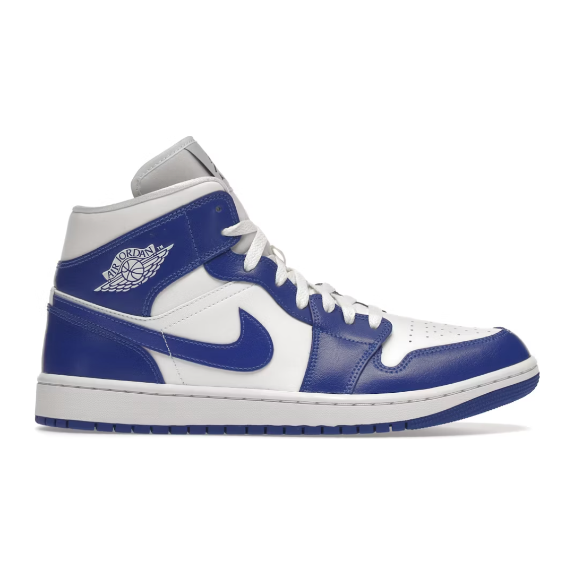 Jordan 1 Mid Kentucky Blue (Women's) by Jordan's in Shoes. Available at KershKicks for £150.00. A must-have for fans of Jordan's looking to elevate their style with this Shoes.