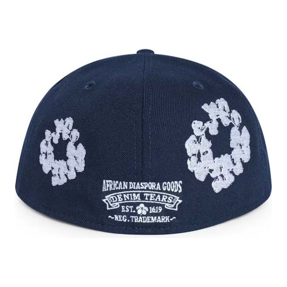 Denim Tears New Era Cotton Wreath 59/50 Cap Navy