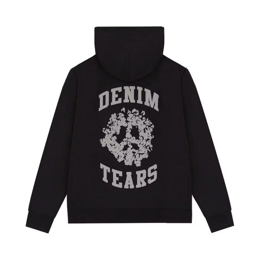 Black denim hoodie best sale