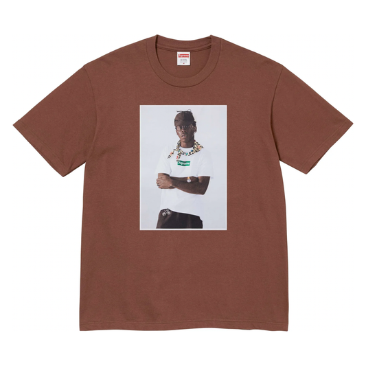 Supreme Tyler The Creator Tee Brown by Supreme in Uncategorized. Available at KershKicks for £80.75. A must-have for fans of Supreme looking to elevate their style with this T-Shirt.