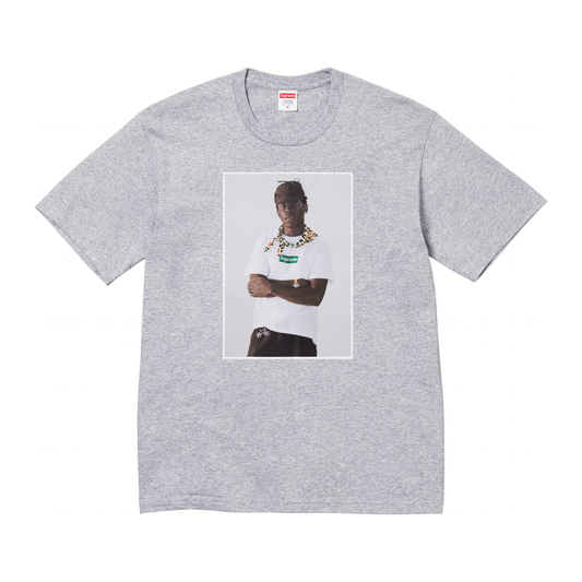 Supreme Tyler The Creator Tee Heather Grey by Supreme in Uncategorized. Available at KershKicks for £95.00. A must-have for fans of Supreme looking to elevate their style with this T-Shirt.