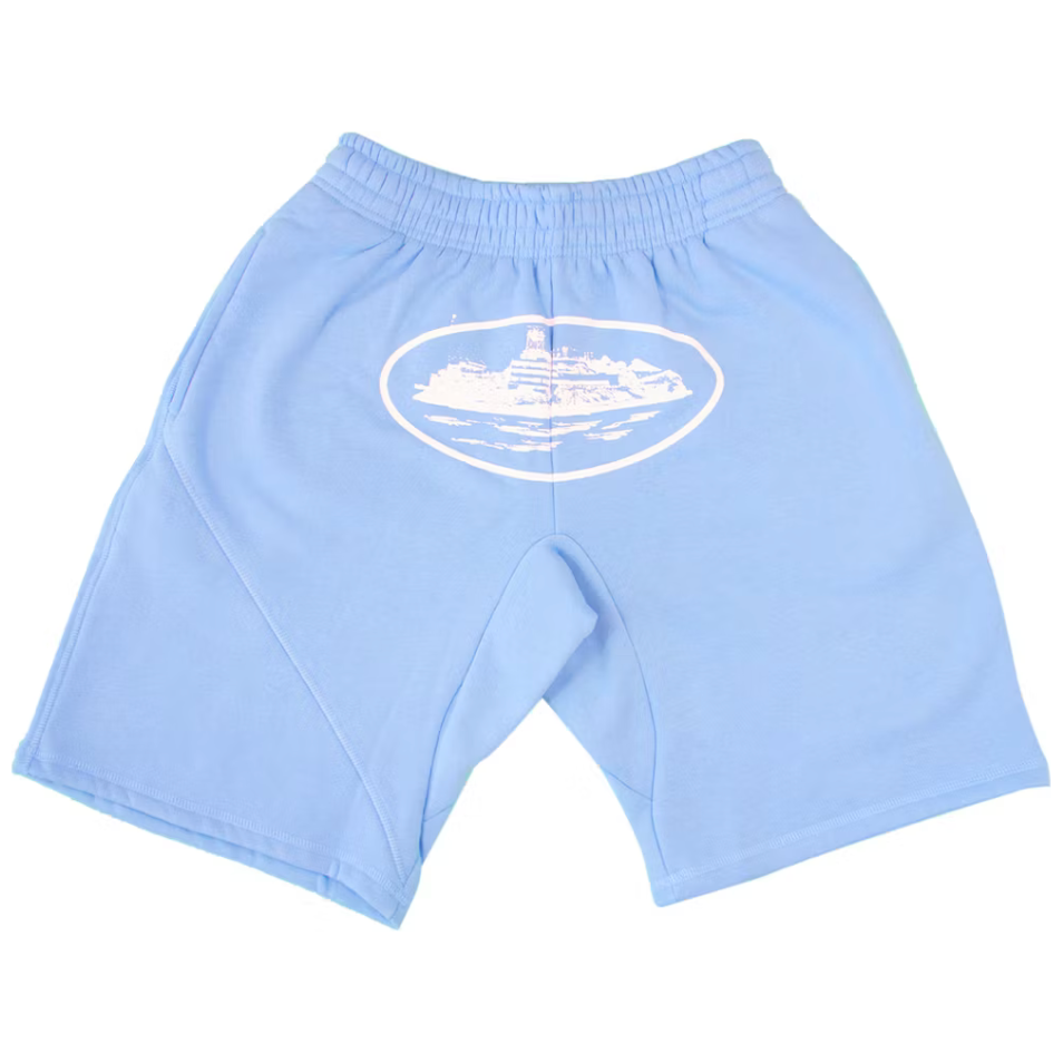 Corteiz Alcatraz Shorts Baby Blue by Corteiz in . Available at KershKicks for £140.00. A must-have for fans of Corteiz looking to elevate their style with this Shorts.