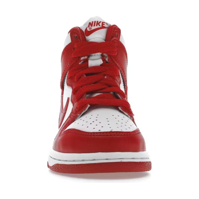 Nike Dunk High Championship White Red (PS) by Nike in Uncategorized. Available at KershKicks for £55.00. A must-have for fans of Nike looking to elevate their style with this Kids Trainers.