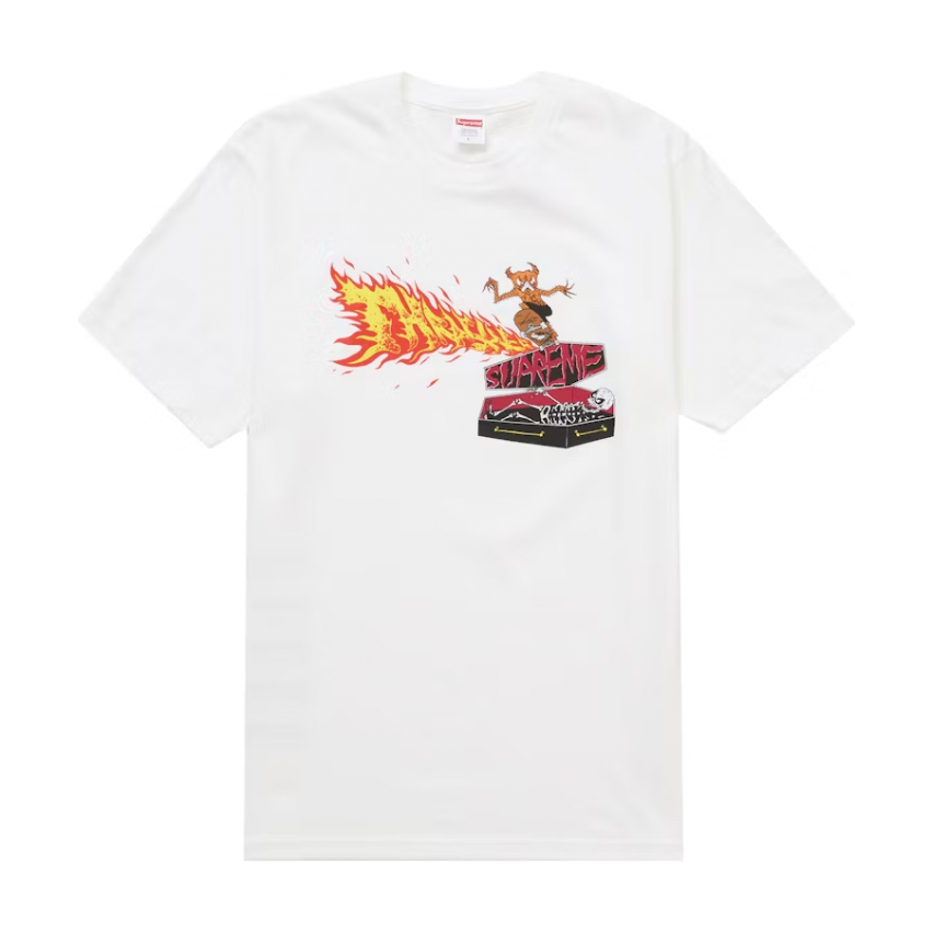 Supreme Thrasher Back Tail Tee White