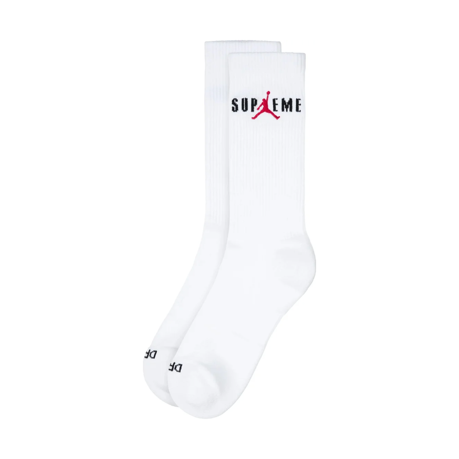 Supreme Jordan Crew Socks White