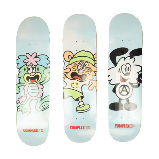 Verdy x ComplexCon Skateboard Deck Set by KershKicks in Uncategorized. Available at KershKicks for £165.00. A must-have for fans of KershKicks looking to elevate their style with this Skateboard.