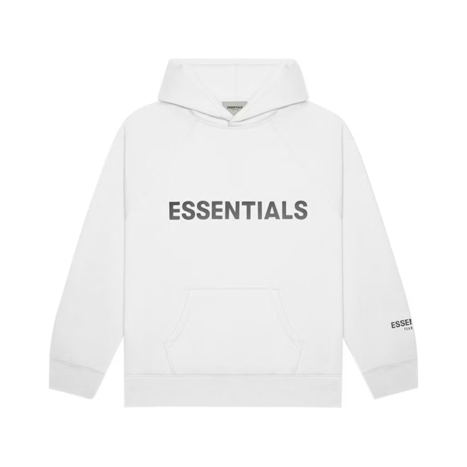 FEAR OF GOD ESSENTIALS Pullover Hoodie Applique Logo White