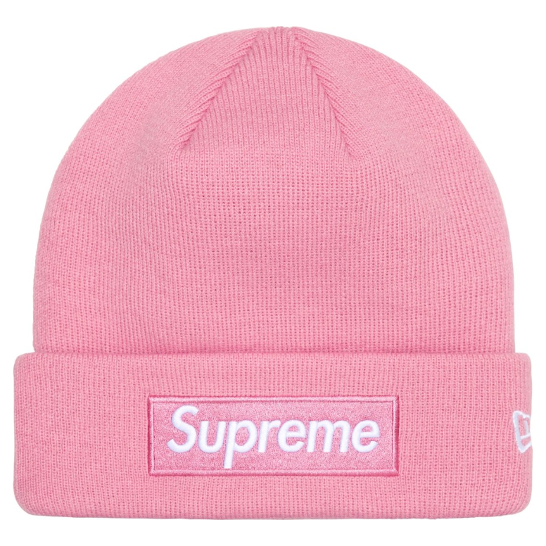 Supreme New Era Box Logo Beanie (FW24) Dusty Pink