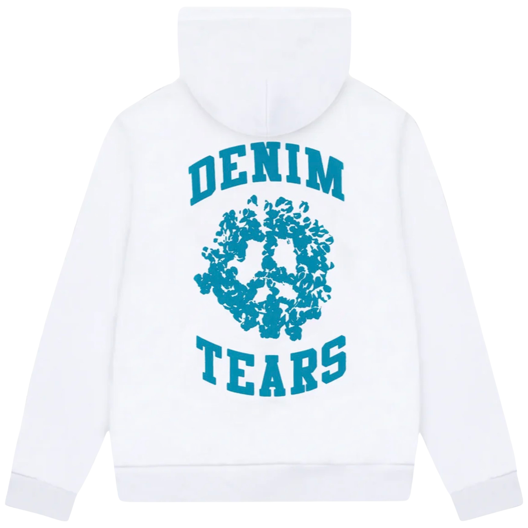 Denim Tears University Zip Hoodie White