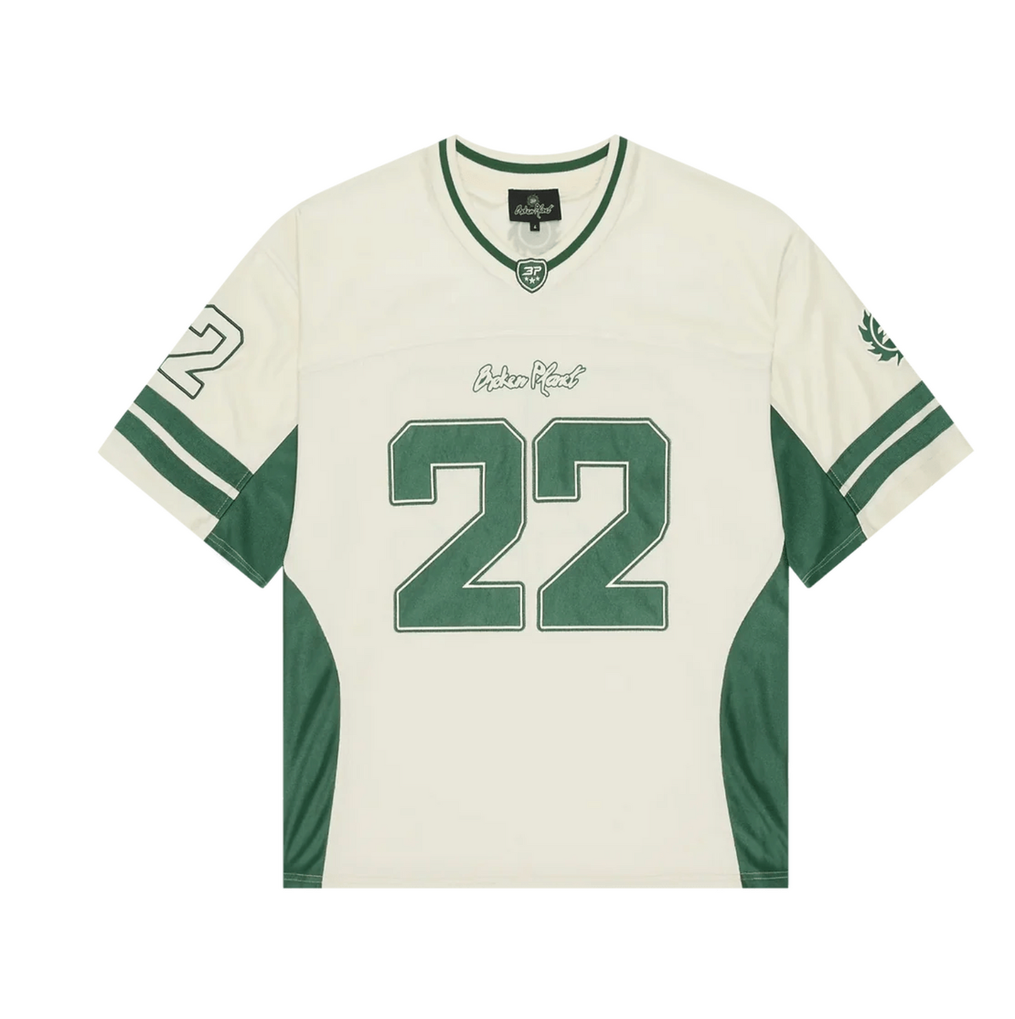 Broken Planet Market Football Jersey Green/ Cream