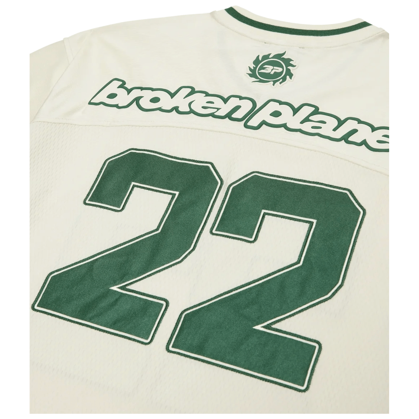 Broken Planet Market Football Jersey Green/ Cream