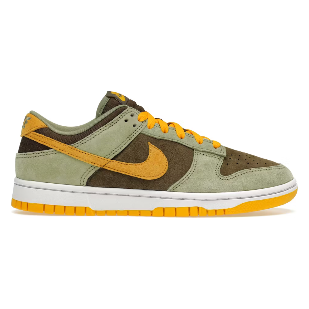 Nike Dunk Low Dusty Olive by Nike in Shoes. Available at KershKicks for £148.50. A must-have for fans of Nike looking to elevate their style with this Shoes.