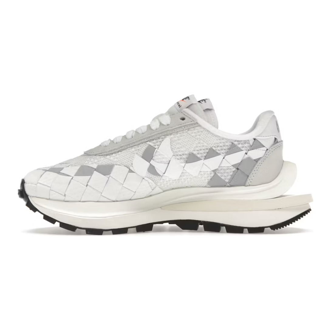 Nike Vaporwaffle Woven sacai Jean Paul Gaultier White by Nike in Shoes. Available at KershKicks for £325.00. A must-have for fans of Nike looking to elevate their style with this Shoes.