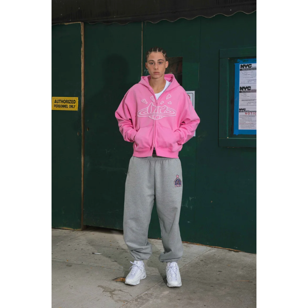 Pink zip up hoodie hotsell