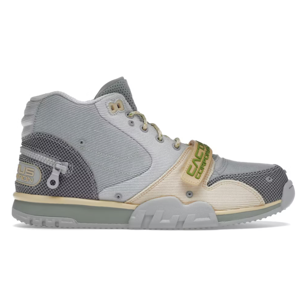 Nike Air Trainer 1 SP Travis Scott Grey Haze by Nike in Shoes. Available at KershKicks for £110.00. A must-have for fans of Nike looking to elevate their style with this Shoes.