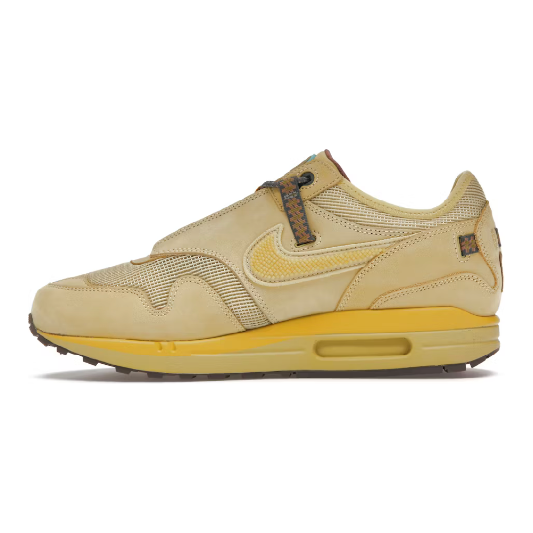 Nike Air Max 1 Travis Scott Cactus Jack Saturn Gold by Nike in Shoes. Available at KershKicks for £250.00. A must-have for fans of Nike looking to elevate their style with this Shoes.