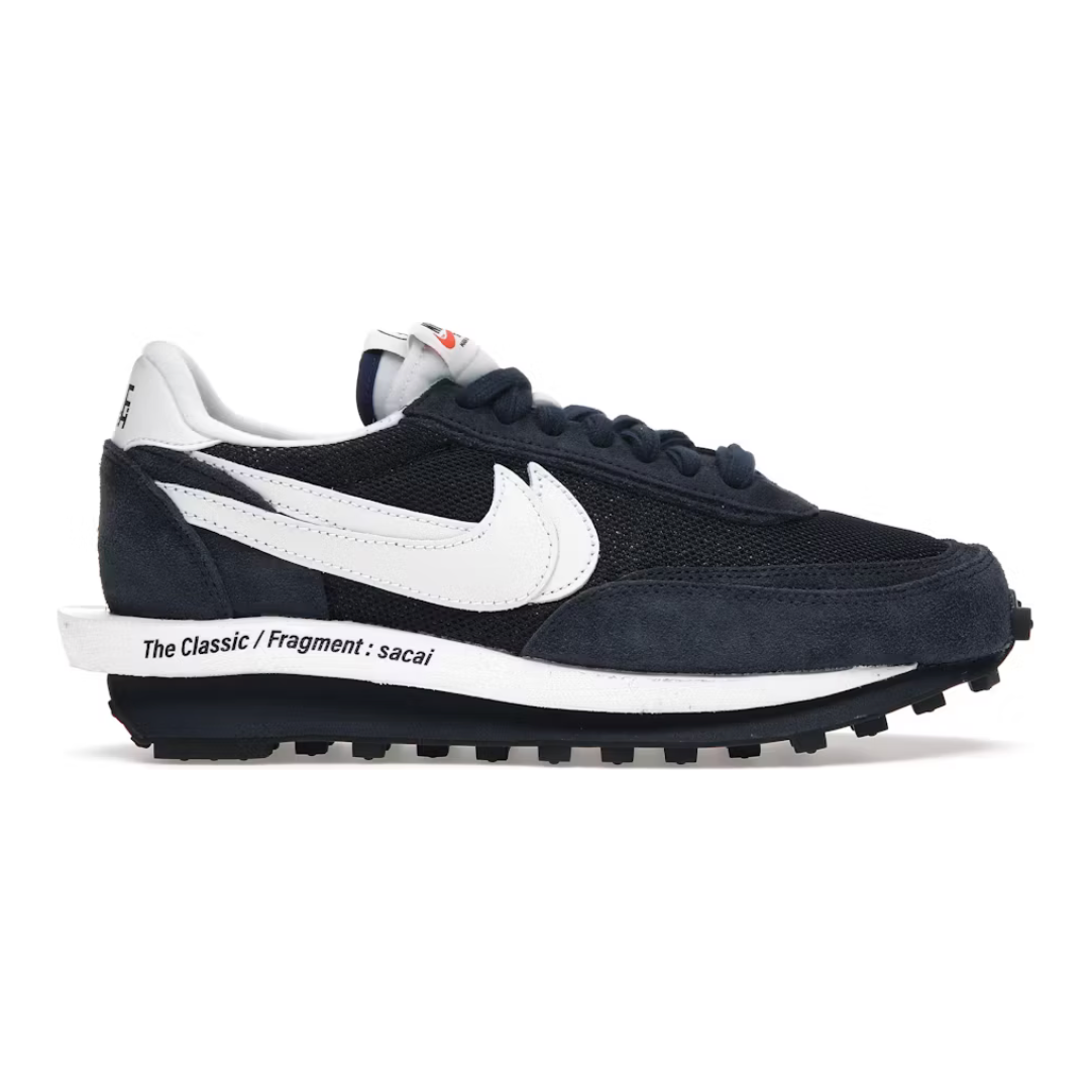 Nike Sacai Fragment LDWaffle Blue Void by Nike in Shoes. Available at KershKicks for £275.00. A must-have for fans of Nike looking to elevate their style with this Shoes.