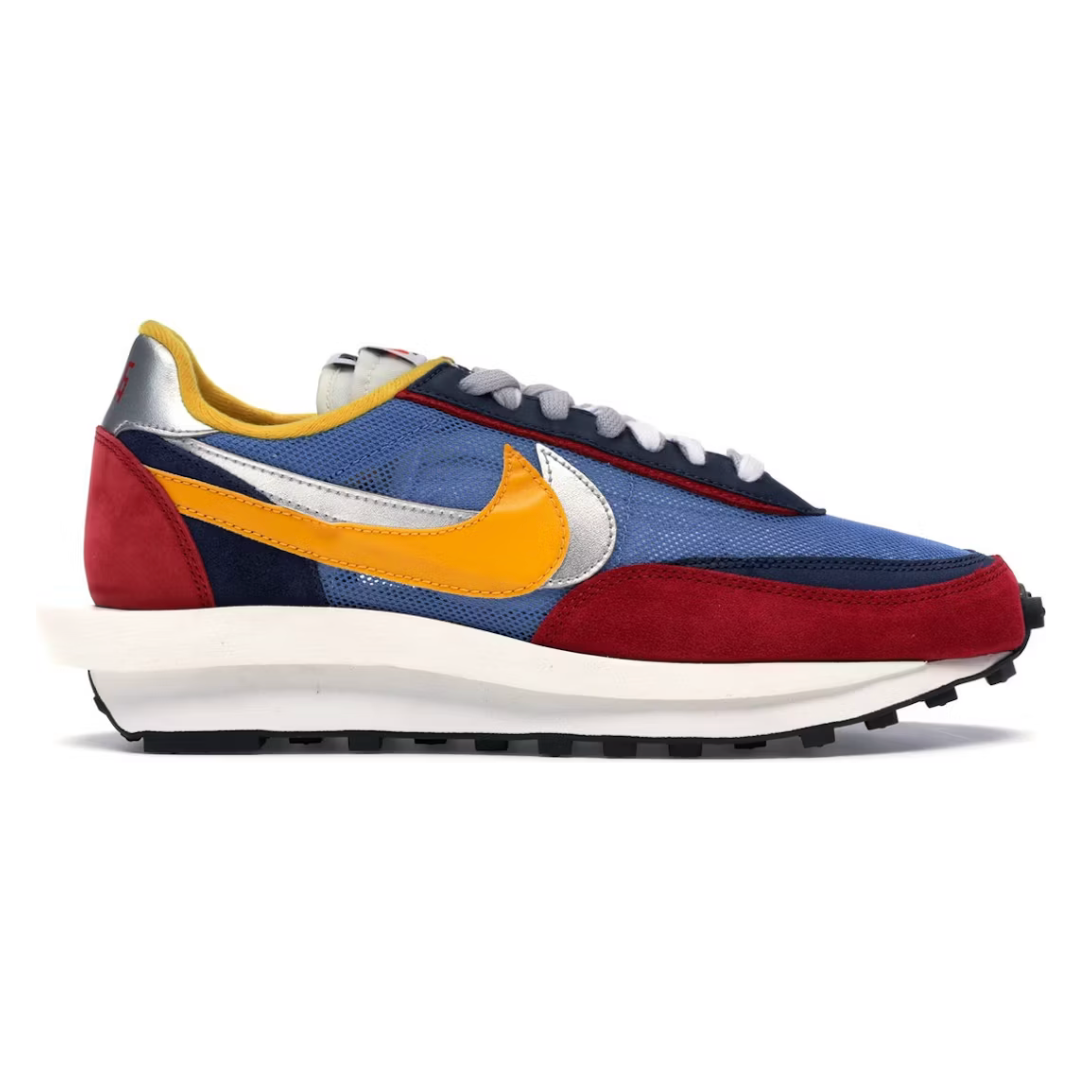 Nike LD Waffle Sacai Blue Multi by Nike in Shoes. Available at KershKicks for £650.00. A must-have for fans of Nike looking to elevate their style with this Shoes.