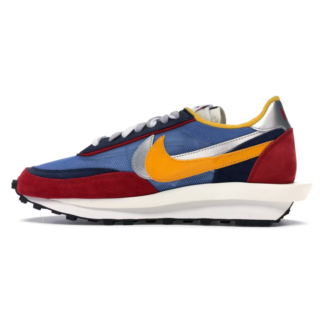 Nike LD Waffle Sacai Blue Multi by Nike in Shoes. Available at KershKicks for £650.00. A must-have for fans of Nike looking to elevate their style with this Shoes.