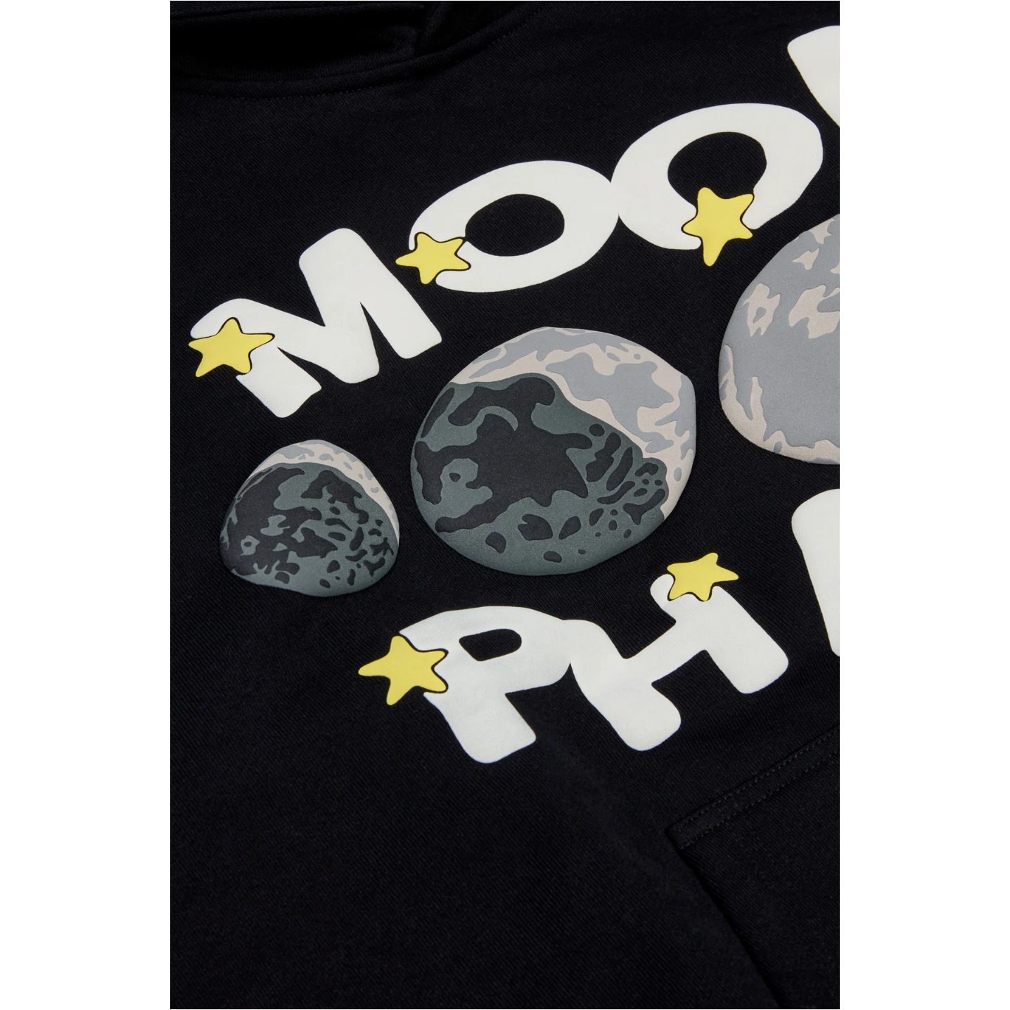 Broken Planet Moon Phases Hoodie Midnight Black