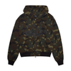 BROKEN PLANET MARKET PLANET ZIP-UP HOODIE CAMO GREEN