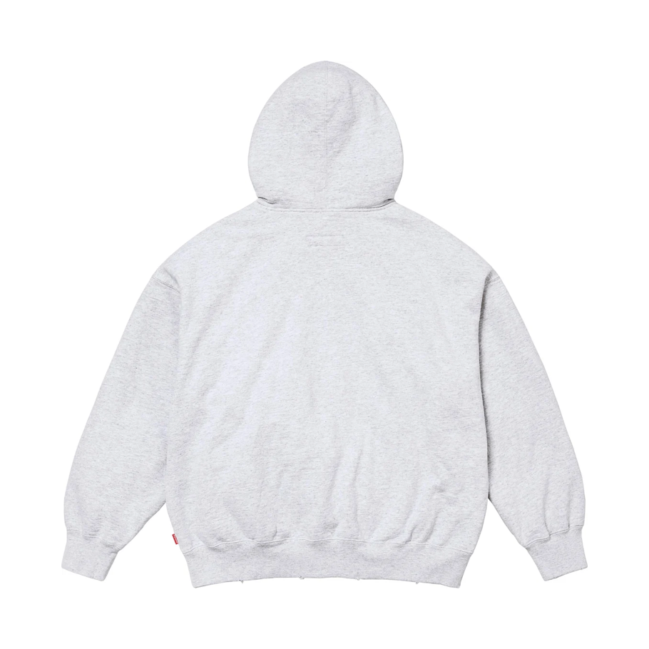 SUPREME/MM6 MAISON MARGIELA ZIP UP HOODED SWEATSHIRT ASH GREY