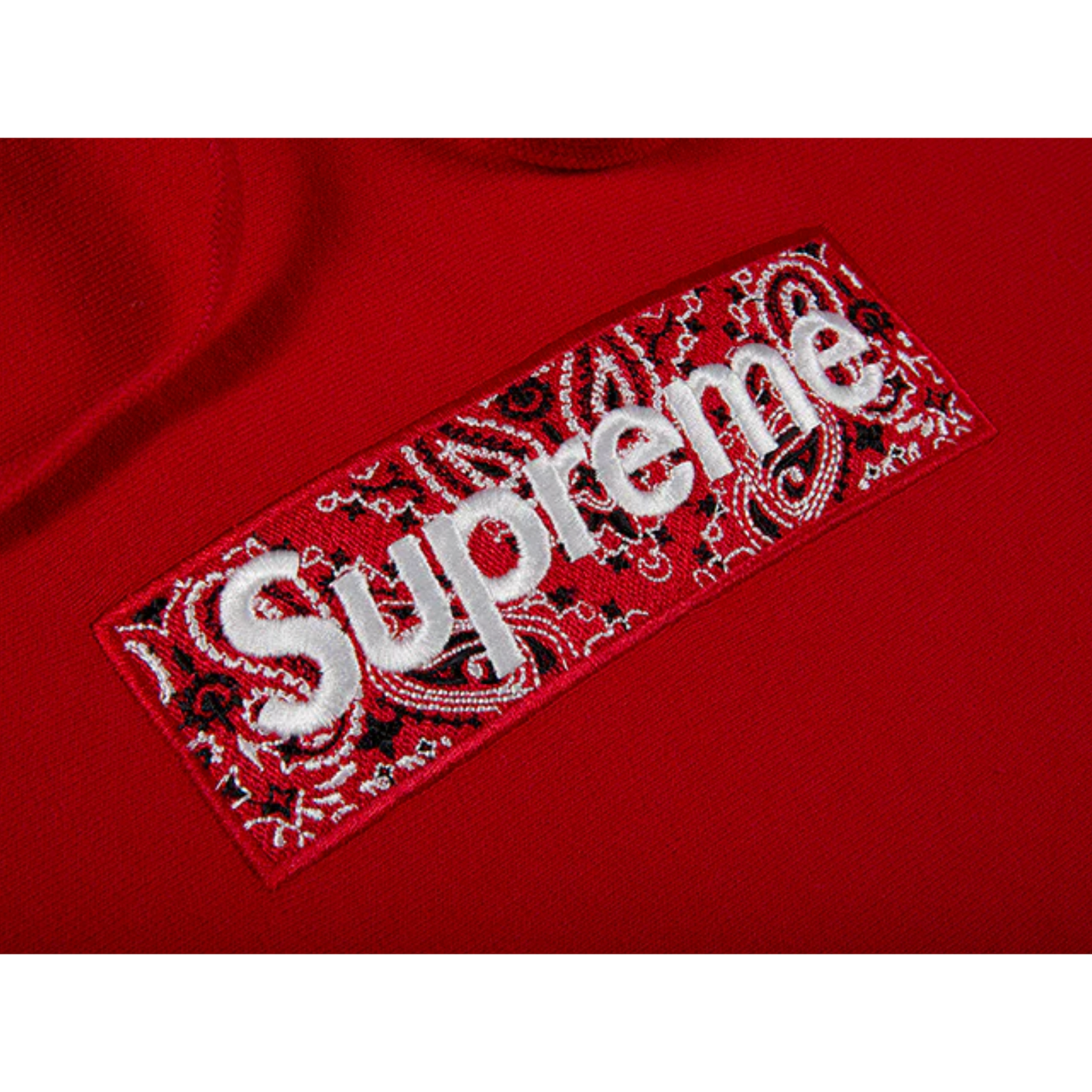 Supreme  Bandana Box Logo Hooded Sweatshirt - Red