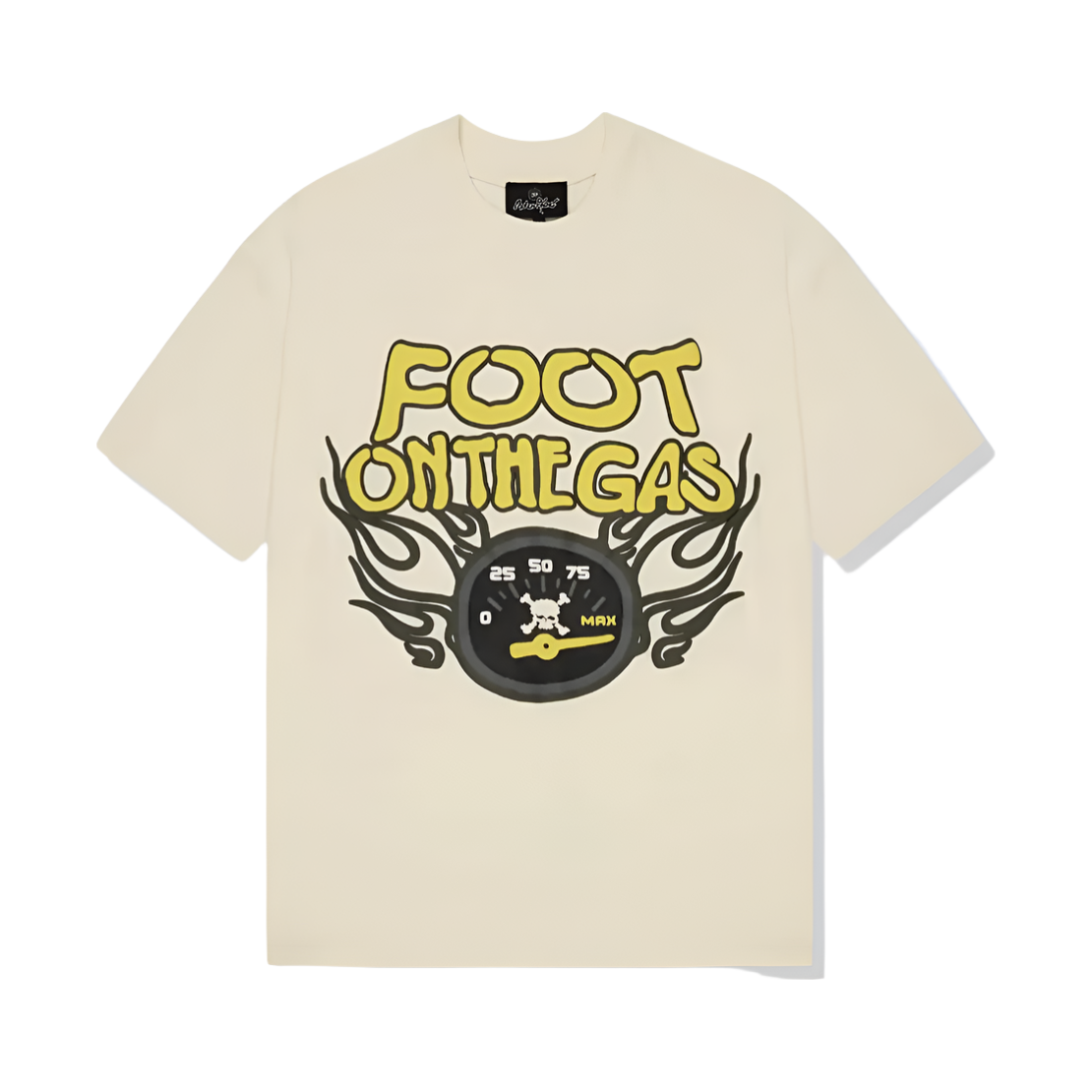 Broken Planet Market Foot On The Gas T-Shirt Vanilla White