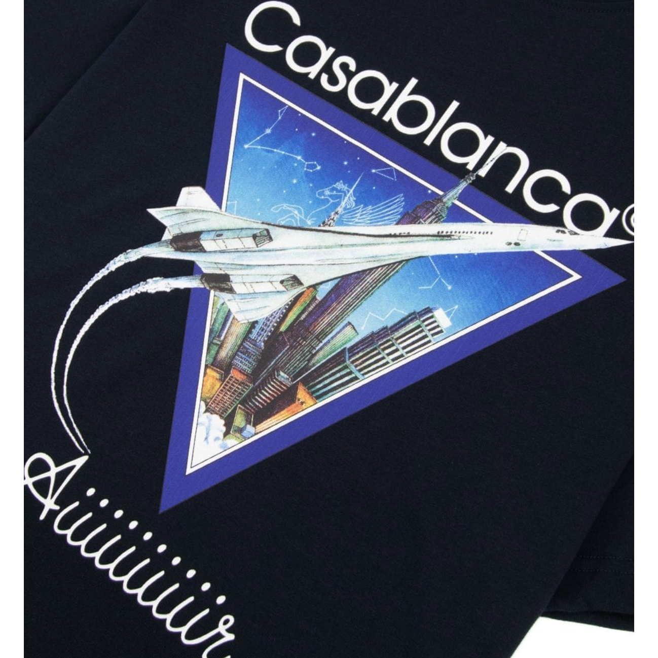 Casablanca Aiiiiir Printed T-shirt Navy