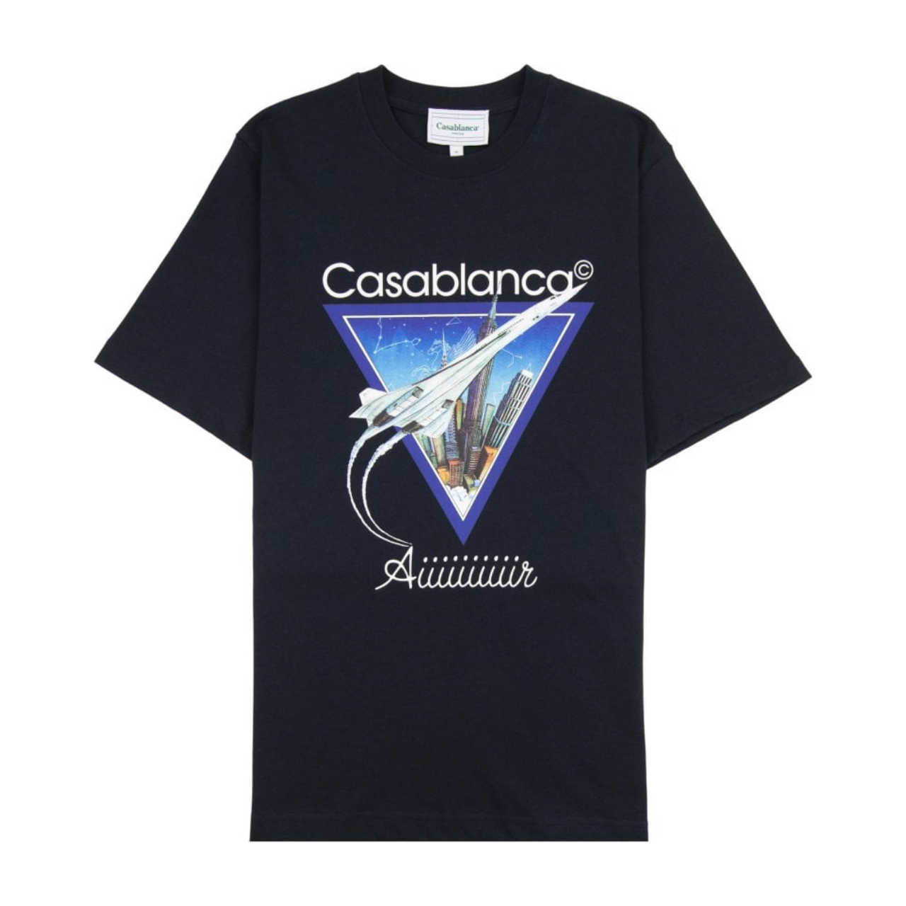 Casablanca Aiiiiir Printed T-shirt Navy