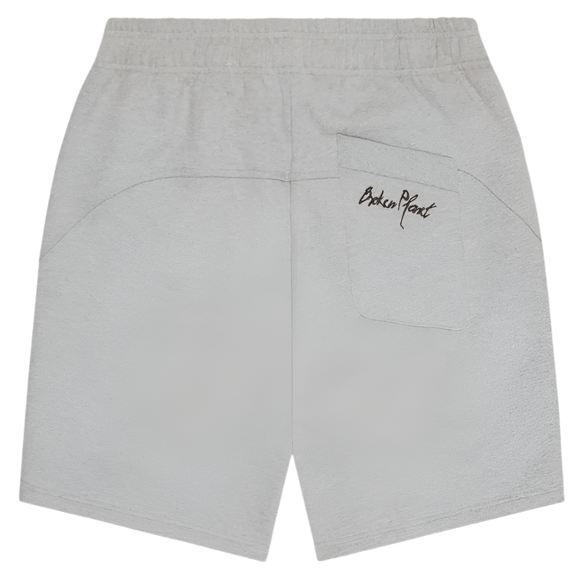 Broken Planet Market Sweat Shorts Heather Gray Camo