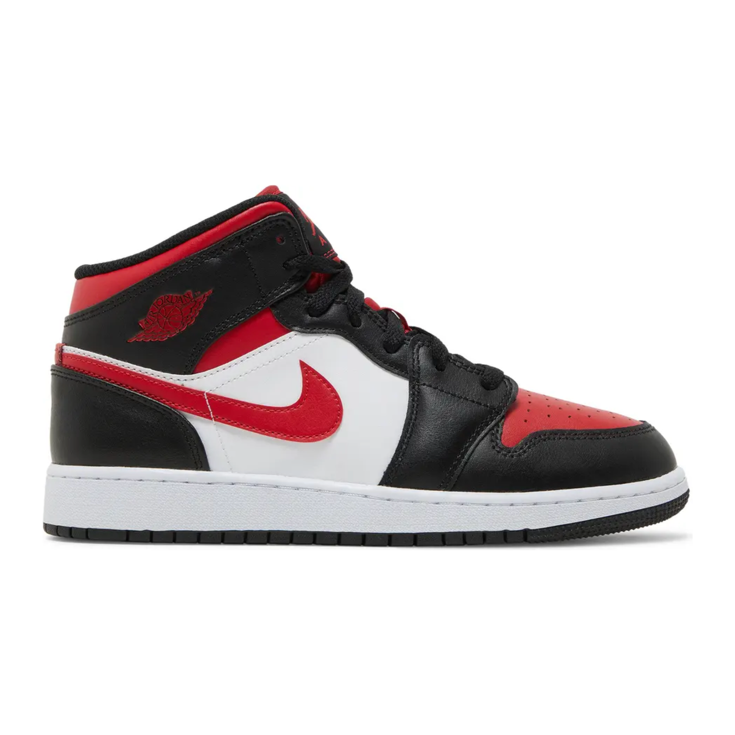 Jordan 1 Mid Black Fire Red (GS)