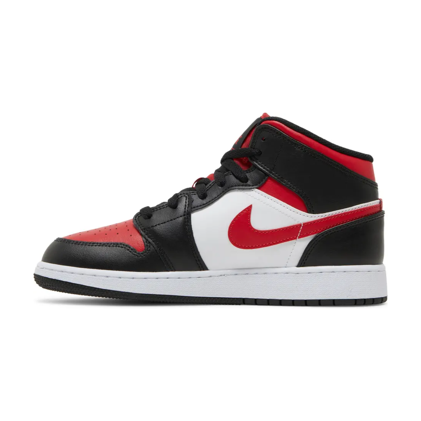 Jordan 1 Mid Black Fire Red (GS)