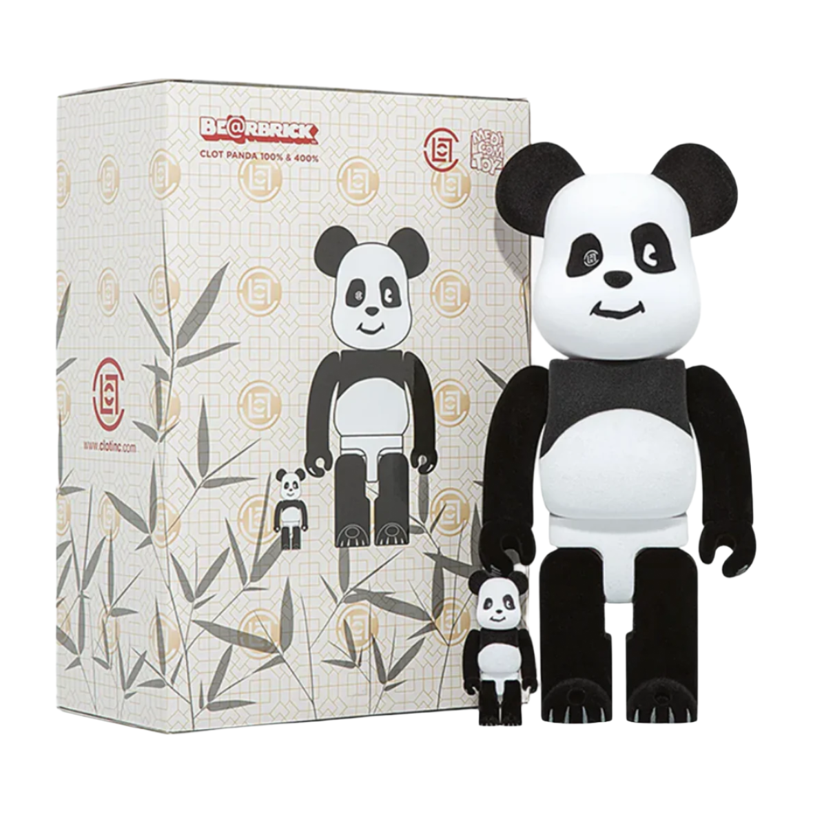 Bearbrick x CLOT Panda 100% & 400% Set