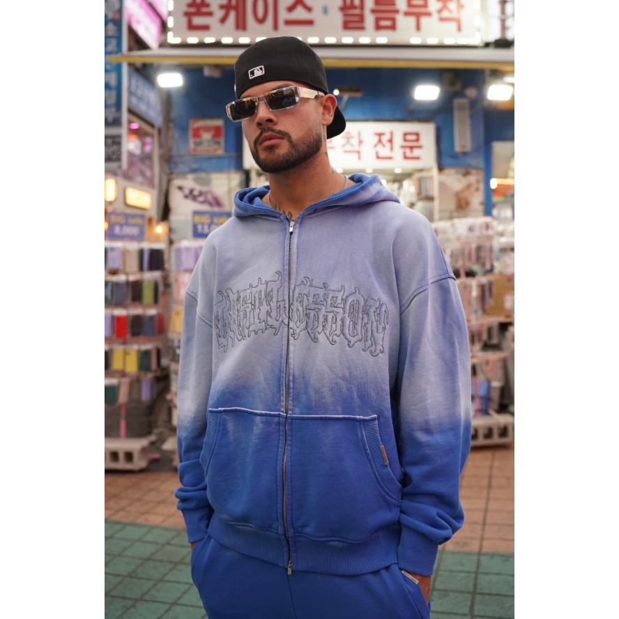 Your Last Lesson Blue Washed Hoodie