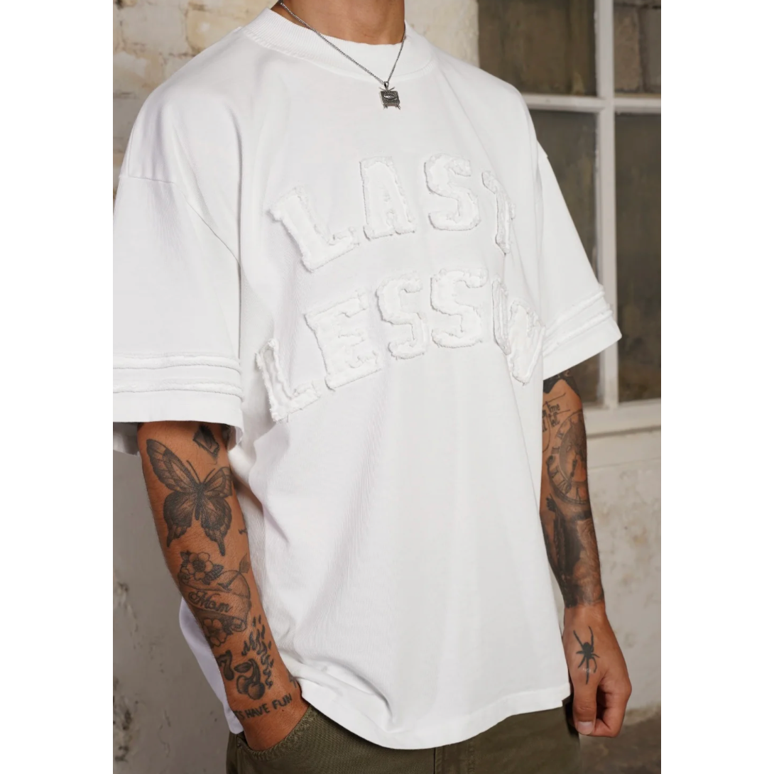 Your Last Lesson Appliqué T-Shirt White