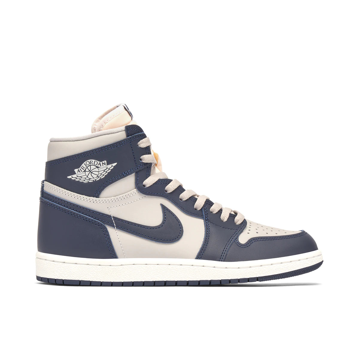 Jordan 1 High Retro 85 Georgetown by Jordan's in Shoes. Available at KershKicks for £250.00. A must-have for fans of Jordan's looking to elevate their style with this Shoes.