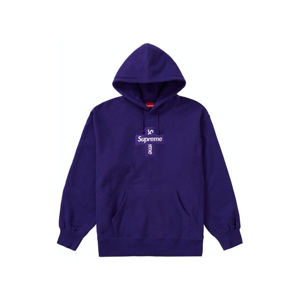 フーディCross Box Logo Hood purple L size