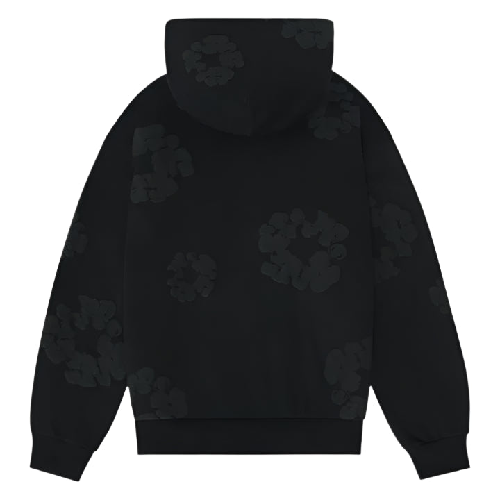 Denim Tears Cotton Wreath Hoodie Black Monochrome