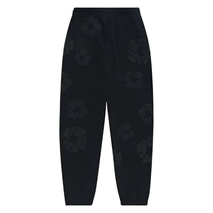 Denim Tears Cotton Wreath Sweatpants Black Monochrome