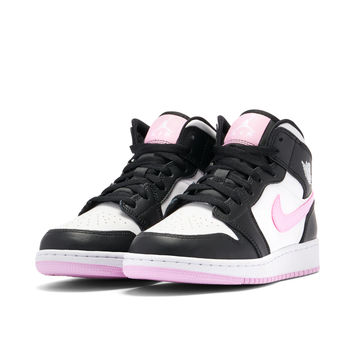 Nike jordans pink and black best sale