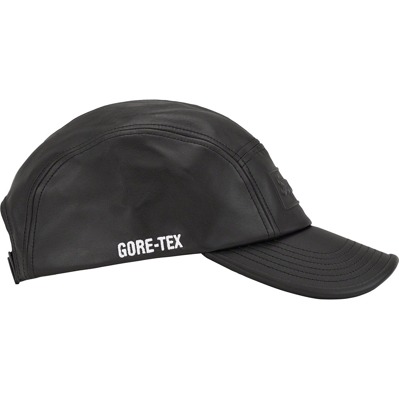 Supreme GORE-TEX Leather Camp Cap Black (SS22) by Supreme in Hats. Available at KershKicks for £95.00. A must-have for fans of Supreme looking to elevate their style with this Hats.