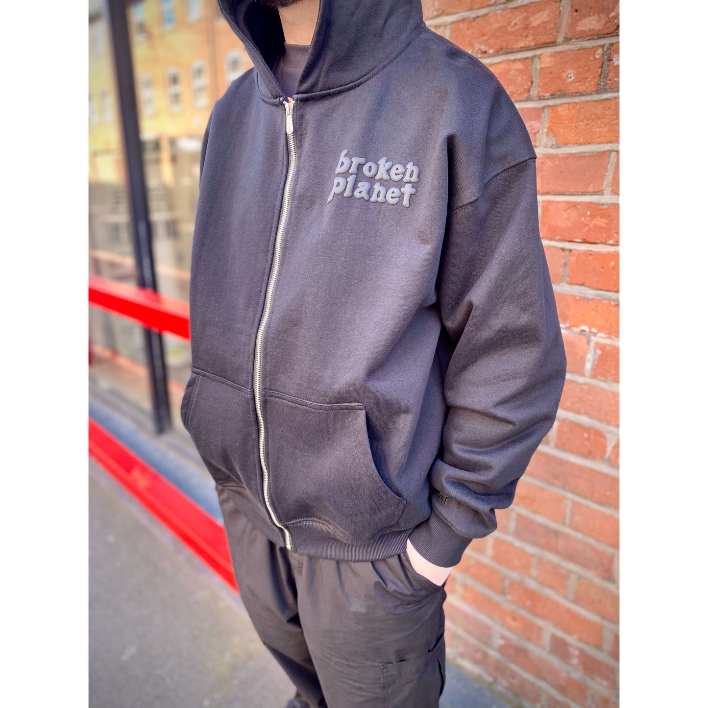 Broken Planet Basics Zip-Up Hoodie Midnight Black by Broken Planet Market in Clothing. Available at KershKicks for £185.00. A must-have for fans of Broken Planet Market looking to elevate their style with this Hoodie.