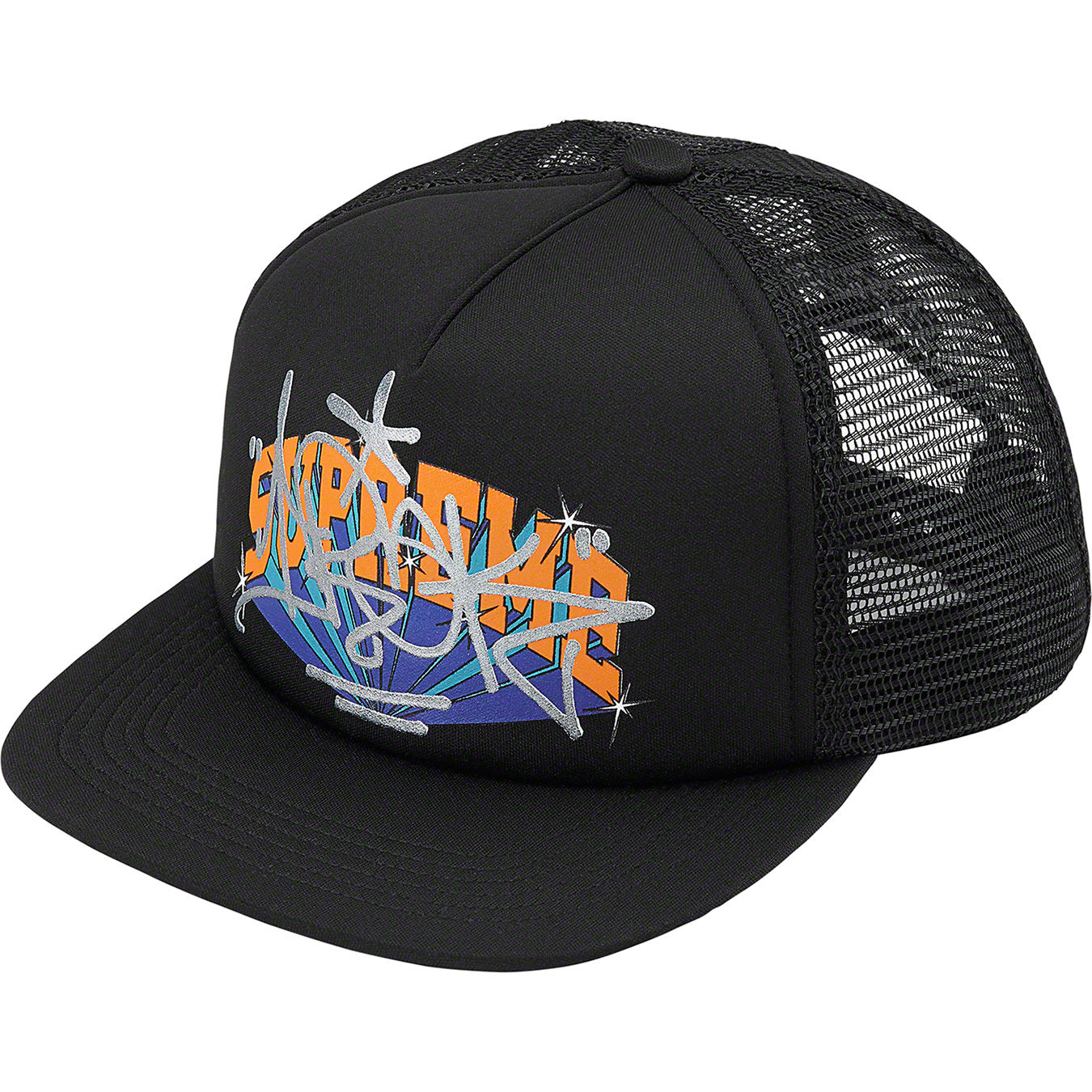 Supreme Irak Mesh Back 5-Panel Black (FW22) by Supreme in Hats. Available at KershKicks for £75.00. A must-have for fans of Supreme looking to elevate their style with this Hats.