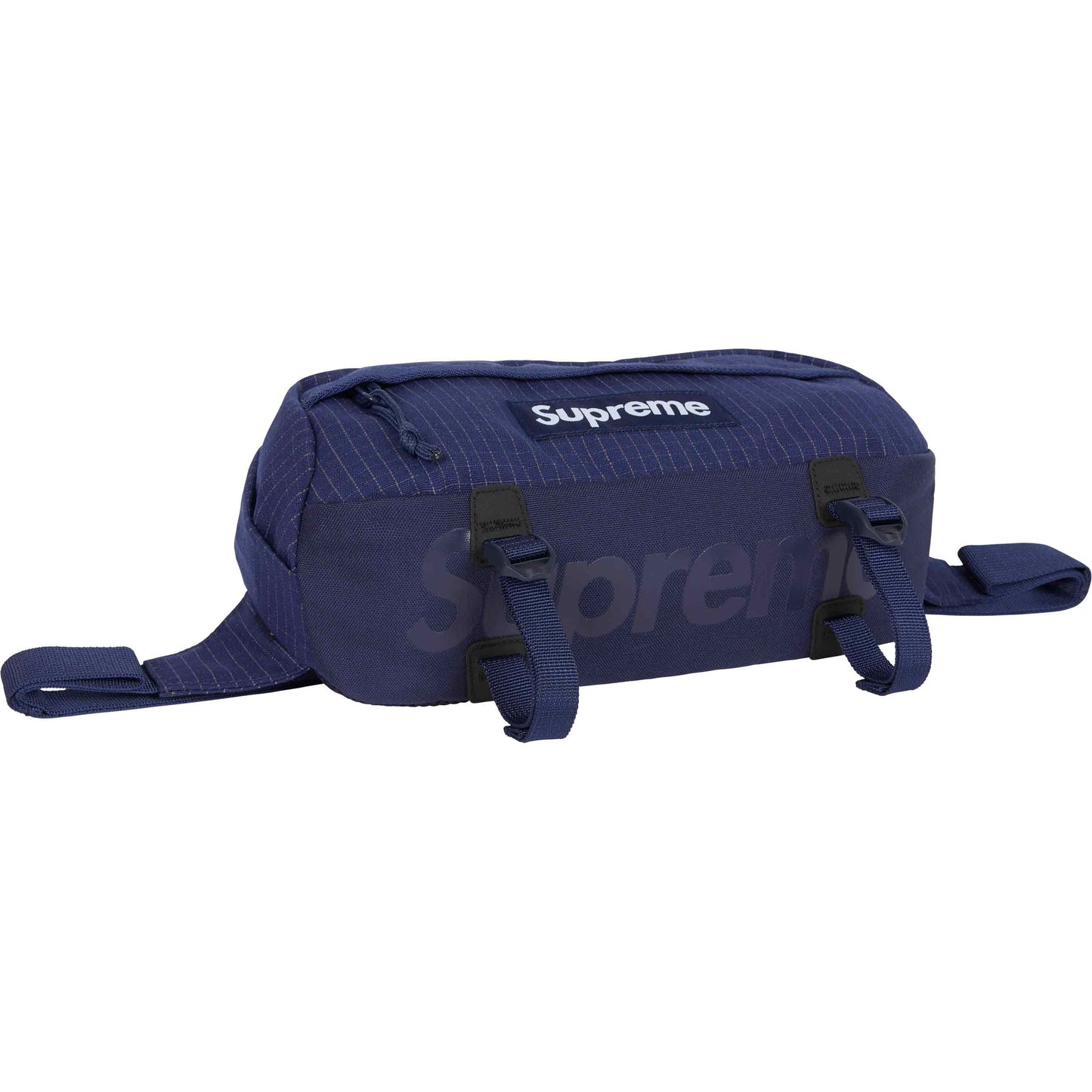 Supreme Waist Bag Navy SS24 by Supreme in Handbags, Wallets & Cases. Available at KershKicks for £115.00. A must-have for fans of Supreme looking to elevate their style with this Bag.